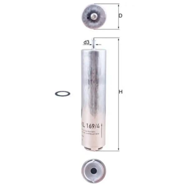 Filtru combustibil Mahle KL 169/4D 54 mm photo 4