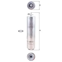 Filtru combustibil Mahle KL 169/4D 54 mm photo 4