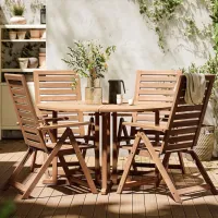 Set mobilă terasă Ikea Nammaro 130 Lemn / Lemn / Lemn / Brown photo 4