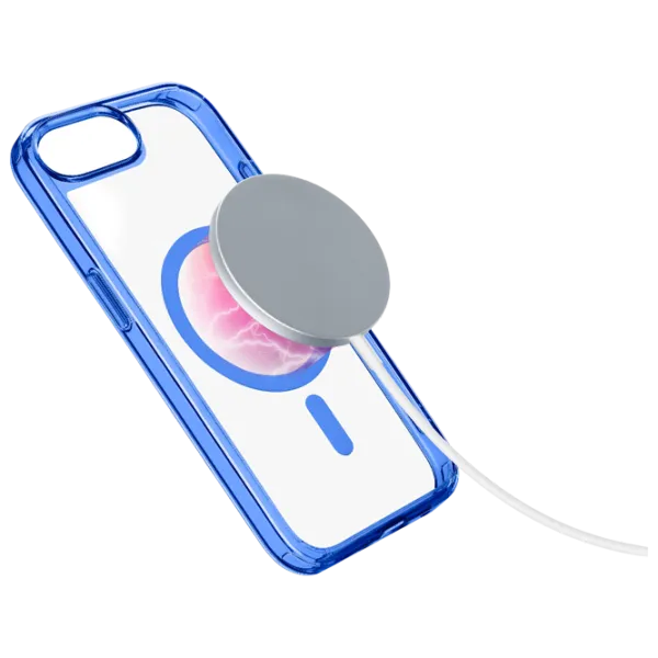 Чехол для смартфона Apple iPhone 16e Cellularline / MagSafe Back / ТПУ / Прозрачный Синий photo 1 Чехол для смартфона Apple iPhone 16e Cellularline / MagSafe Back / ТПУ / Прозрачный Синий photo 1