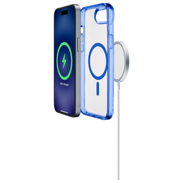 Чехол для смартфона Apple iPhone 16e Cellularline / MagSafe Back / ТПУ / Прозрачный Синий photo 2 Чехол для смартфона Apple iPhone 16e Cellularline / MagSafe Back / ТПУ / Прозрачный Синий photo 2