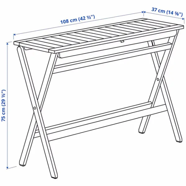 Set mobilă terasă Ikea Nammaro/Kuddarna Lemn / Lemn / Lemn / Brown photo 6