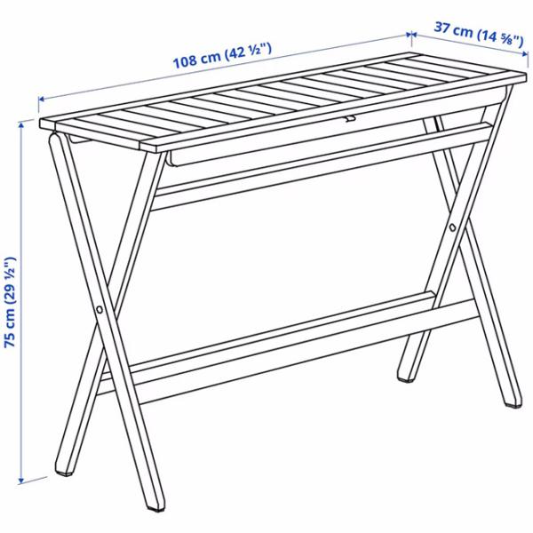 Set mobilă terasă Ikea Nammaro/Kuddarna Lemn / Lemn / Lemn / Brown photo 6
