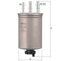 Filtru combustibil Mahle KL 446 80 mm photo 4