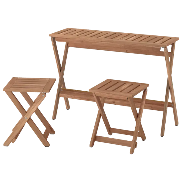Set mobilă terasă Ikea Nammaro 2  Lemn / Lemn / Lemn / Light Brown photo 1 Set mobilă terasă Ikea Nammaro 2  Lemn / Lemn / Lemn / Light Brown photo 1