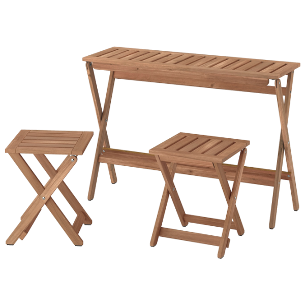 Set mobilă terasă Ikea Nammaro 2  Lemn / Lemn / Lemn / Light Brown photo 1 Set mobilă terasă Ikea Nammaro 2  Lemn / Lemn / Lemn / Light Brown photo 1