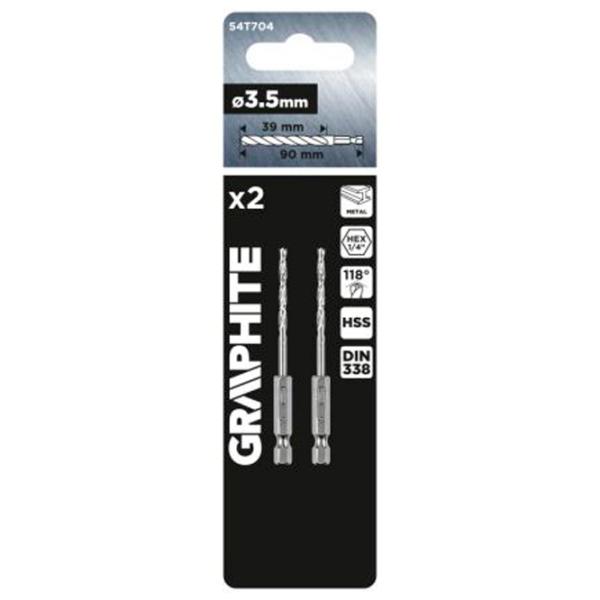 Set de burghie Graphite 54T704 Oțel photo 3