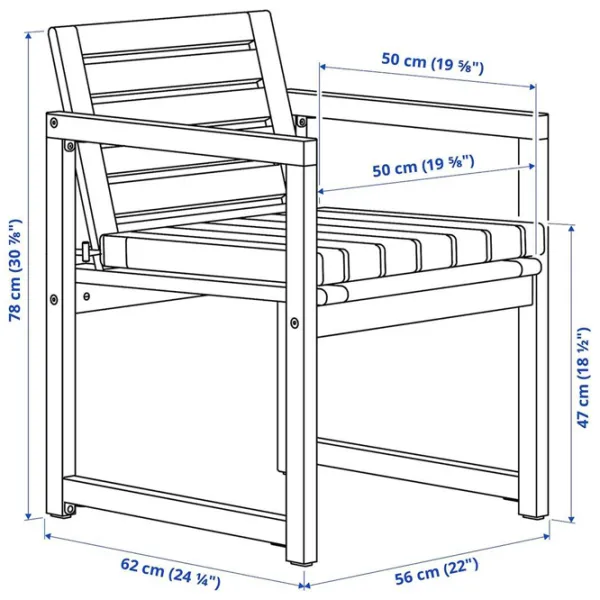 Set mobilă grădină Ikea Nammaro/Froson/Duvholmen Lemn / Lemn / Lemn / Light Brown photo 6 Set mobilă grădină Ikea Nammaro/Froson/Duvholmen Lemn / Lemn / Lemn / Light Brown photo 6