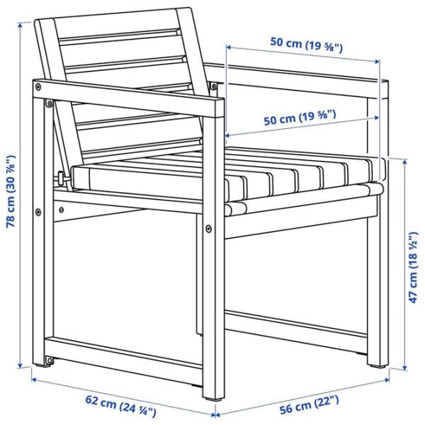 Set mobilă grădină Ikea Nammaro/Froson/Duvholmen Lemn / Lemn / Lemn / Light Brown photo 6 Set mobilă grădină Ikea Nammaro/Froson/Duvholmen Lemn / Lemn / Lemn / Light Brown photo 6