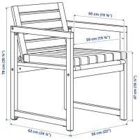 Набор садовой мебели Ikea Nammaro/Froson/Duvholmen Дерево / Дерево / Дерево / Светло-коричневый photo 6