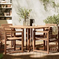 Set mobilă terasă Ikea Nammaro 130 Lemn / Lemn / Lemn / Light Brown photo 6