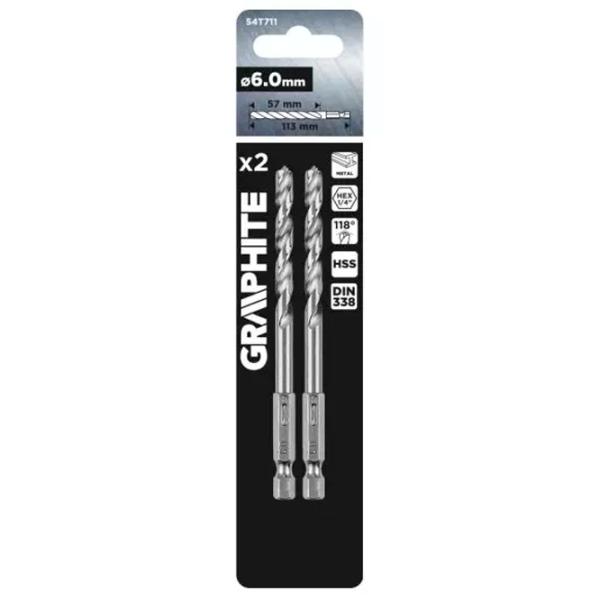 Set de burghie Graphite 54T711 Oțel photo 3