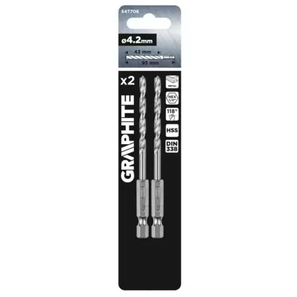 Set de burghie Graphite 54T706 Oțel photo 2