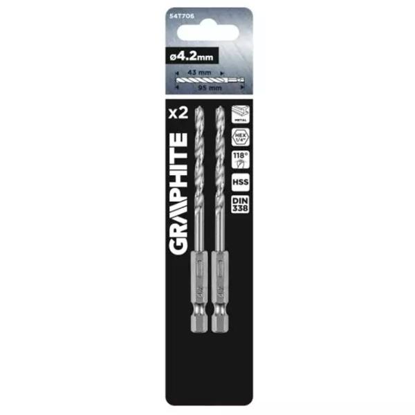 Set de burghie Graphite 54T706 Oțel photo 2