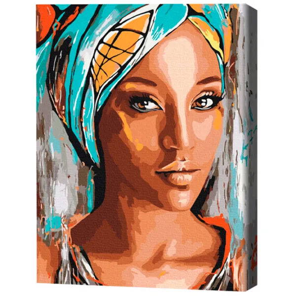 Картина по номерам BrushMe Портрет африканской женщины BS51956FC 50 x 40 см / Вертикальная photo 2 Картина по номерам BrushMe Портрет африканской женщины BS51956FC 50 x 40 см / Вертикальная photo 2