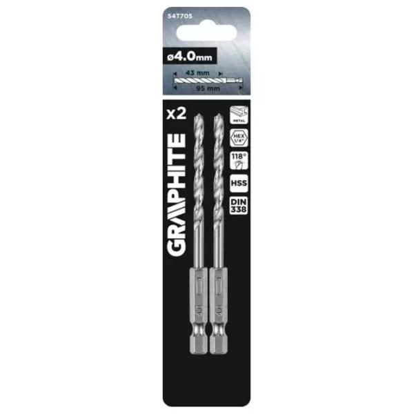 Set de burghie Graphite 54T705 Oțel photo 3