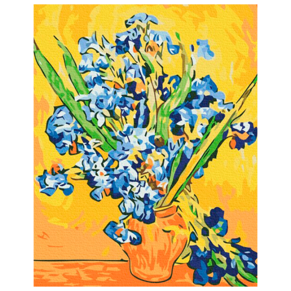 Pictură pe numere BrushMe Iriși într-o vază. Vincent Van Gogh BS52876 50 x 40 cm / Verticală photo 1 Pictură pe numere BrushMe Iriși într-o vază. Vincent Van Gogh BS52876 50 x 40 cm / Verticală photo 1