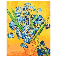Pictură pe numere BrushMe Iriși într-o vază. Vincent Van Gogh BS52876 50 x 40 cm / Verticală