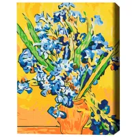 Pictură pe numere BrushMe Iriși într-o vază. Vincent Van Gogh BS52876 50 x 40 cm / Verticală photo 3