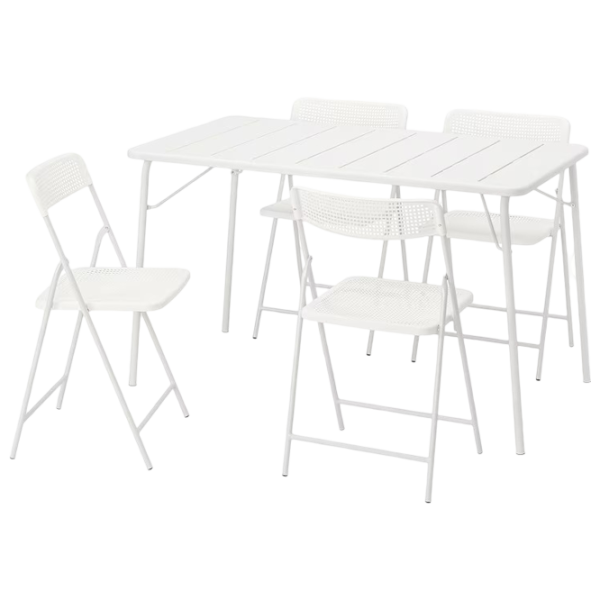 Set mobilă terasă Ikea Torparo Metal / Plastic / Plastic / White photo 1 Set mobilă terasă Ikea Torparo Metal / Plastic / Plastic / White photo 1