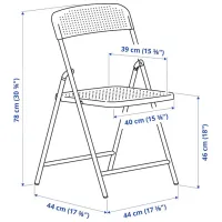 Набор мебели для террасы Ikea Torparo Металл / Пластик / Пластик / Белый photo 4