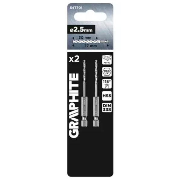 Set de burghie Graphite 54T701 Oțel photo 3