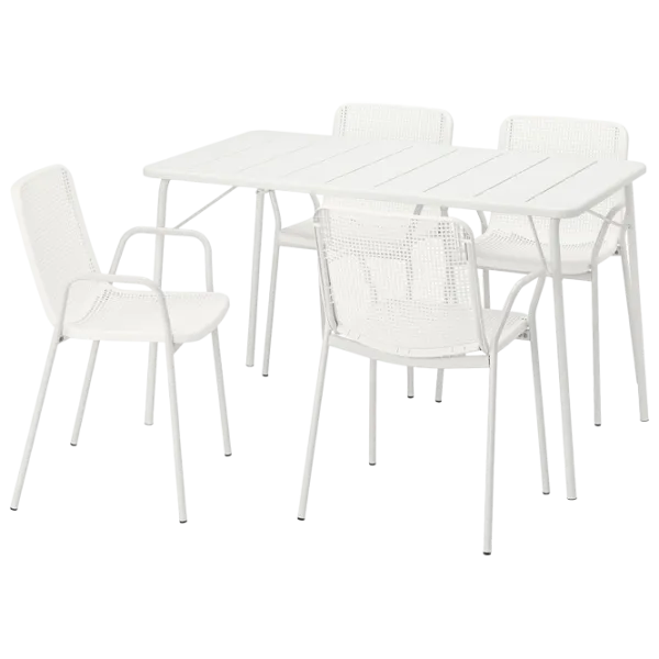 Set mobilă terasă Ikea Torparo Metal / Plastic / Plastic / White photo 1 Set mobilă terasă Ikea Torparo Metal / Plastic / Plastic / White photo 1