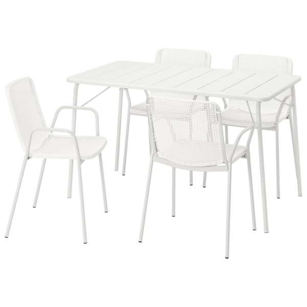 Set mobilă terasă Ikea Torparo Metal / Plastic / Plastic / White photo 1 Set mobilă terasă Ikea Torparo Metal / Plastic / Plastic / White photo 1