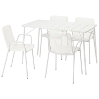 Набор мебели для террасы Ikea Torparo Металл / Пластик / Пластик / Белый