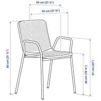 Set mobilă terasă Ikea Torparo Metal / Plastic / Plastic / White photo 5