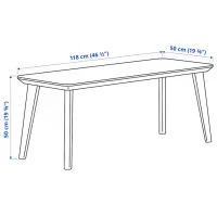Кухонный стол зафиксированный Ikea Lisabo ДСП/ Дуб Сонома photo 7