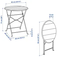 Набор мебели для террасы Ikea Sundso Пластик / Пластик / Пластик / Белый photo 4