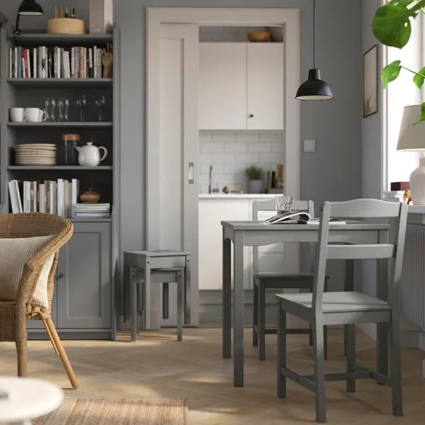 Кухонный стол зафиксированный Ikea Hauga ДСП/ Серый photo 2