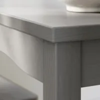 Masă de bucătărie fixă Ikea Hauga PAL/ Gray photo 3