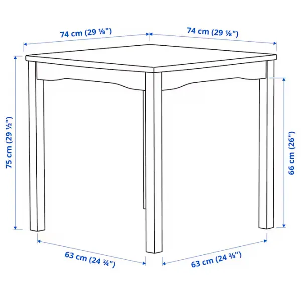 Кухонный стол зафиксированный Ikea Hauga ДСП/ Серый photo 5