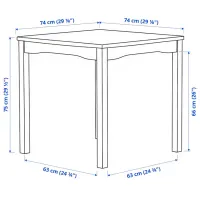 Masă de bucătărie fixă Ikea Hauga PAL/ Gray photo 5