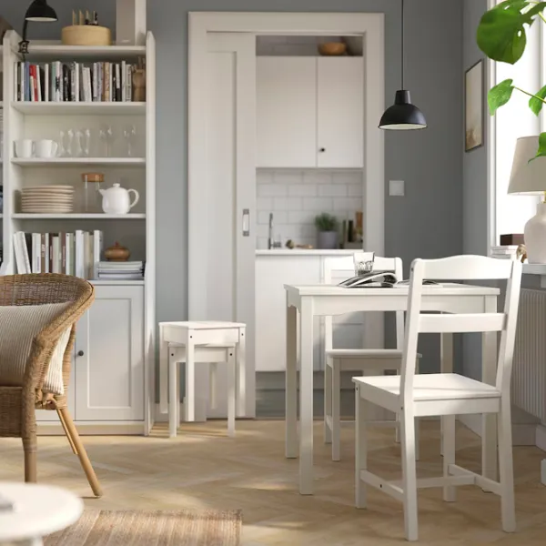 Masă de bucătărie fixă Ikea Hauga PAL/ White photo 2