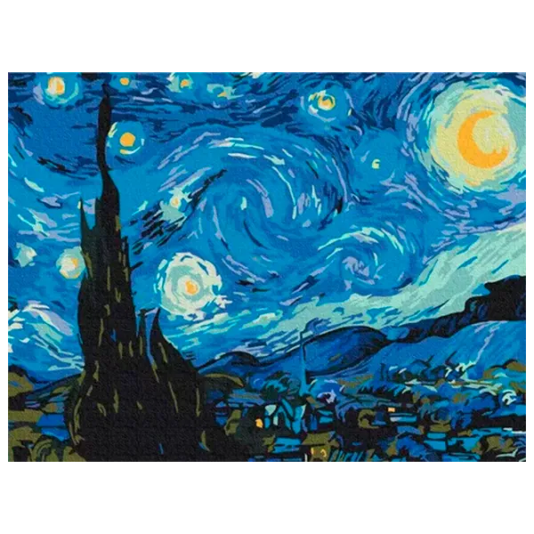 Pictură pe numere BrushMe Noaptea cu stele RBS4756FC 40 x 30 cm / Orizontală photo 1 Pictură pe numere BrushMe Noaptea cu stele RBS4756FC 40 x 30 cm / Orizontală photo 1