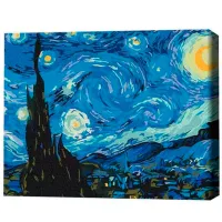 Картина по номерам BrushMe Ночь со звездами RBS4756FC 40 x 30 cm / Горизонтальная photo 2
