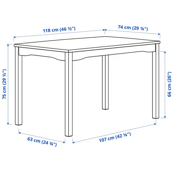Masă de bucătărie fixă Ikea Hauga PAL/ Gray photo 4