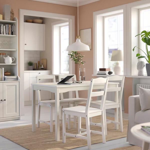 Masă de bucătărie fixă Ikea Hauga PAL/ White photo 3