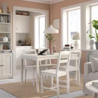 Кухонный стол зафиксированный Ikea Hauga ДСП/ Белый photo 3