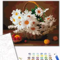 Pictură pe numere BrushMe Margarete de câmp BS29376 50 x 40 cm / Orizontală photo 2