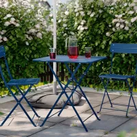 Set mobilă terasă Ikea Sundso Metal / Metal / Metal / Dark Blue photo 7