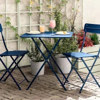 Set mobilă terasă Ikea Sundso Metal / Metal / Metal / Dark Blue photo 8