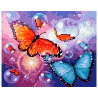Картина по номерам BrushMe Мыльные бабочки BS22072 50 x 40 см / Горизонтальная
