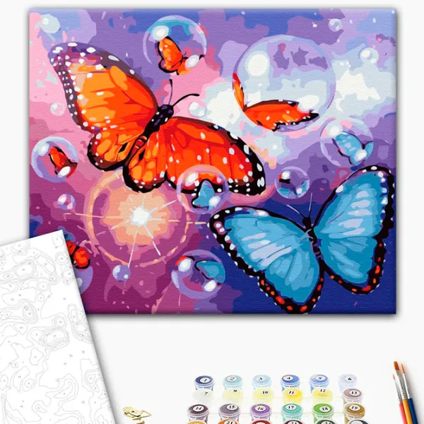 Картина по номерам BrushMe Мыльные бабочки BS22072 50 x 40 см / Горизонтальная photo 2 Картина по номерам BrushMe Мыльные бабочки BS22072 50 x 40 см / Горизонтальная photo 2