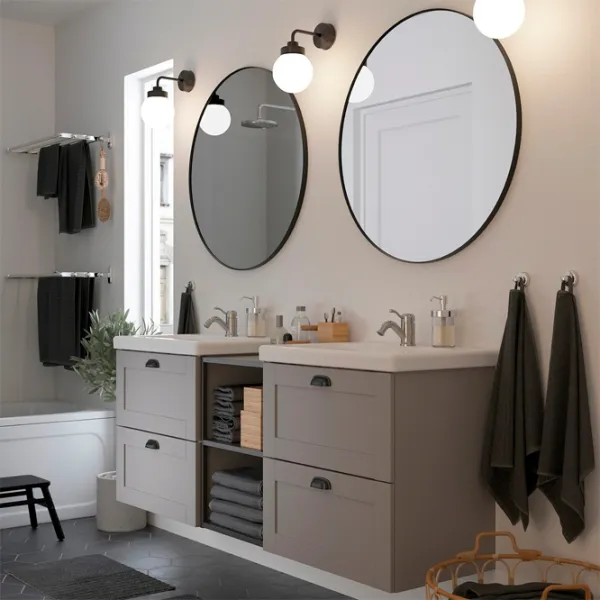 Зеркало для ванной Ikea Lindbyn  Стекло / Круглая photo 4 Зеркало для ванной Ikea Lindbyn  Стекло / Круглая photo 4
