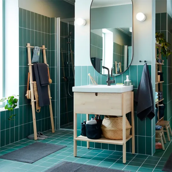 Зеркало для ванной Ikea Lindbyn  Стекло / Овальная photo 2 Зеркало для ванной Ikea Lindbyn  Стекло / Овальная photo 2