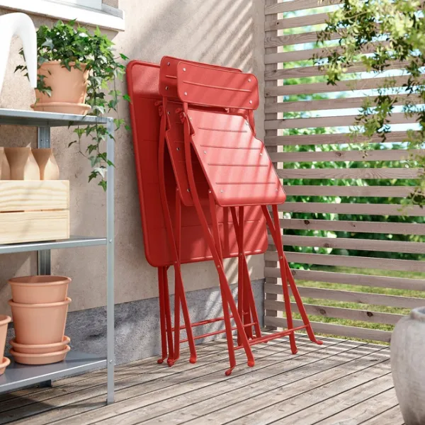 Set mobilă terasă Ikea Sundso Metal / Metal / Metal / Red photo 8 Set mobilă terasă Ikea Sundso Metal / Metal / Metal / Red photo 8